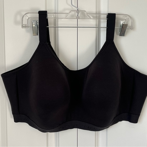 Cacique Bra Women’s Size 50DD Lightly Lined No-Wire Black Scoop Comfort‎ - Picture 4 of 9